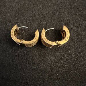 Michael Kors "rose gold & crystal" hoop earrings